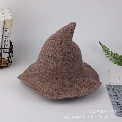 Autumn and winter Halloween creative witch hat Christmas wide brim wool hat