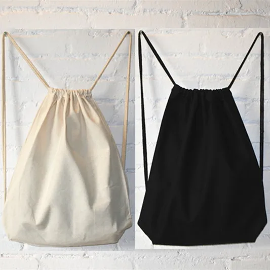  Promotional cheap custom logo backpack high quality tote cotton bag canvas