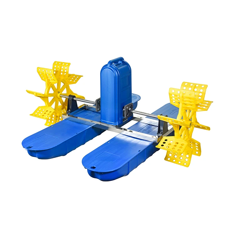 Shrimp Pond 0.75Kw 220V 304 Stainless Steel 4 Spline Airator Fish Pond Aerator Two Impellers Paddle Wheel Aerator India