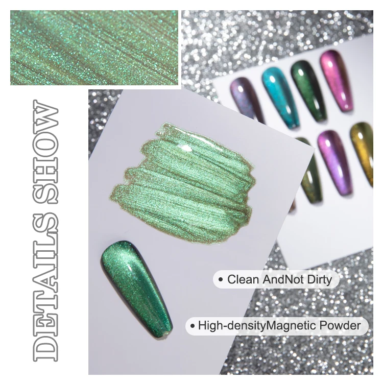 ZRKGEL Long-lasting 15ml 9 colors High Pigmented Sock off Nail Gel Polish Double Color magnetic Cat Eye UV/LED Gel Polish Set