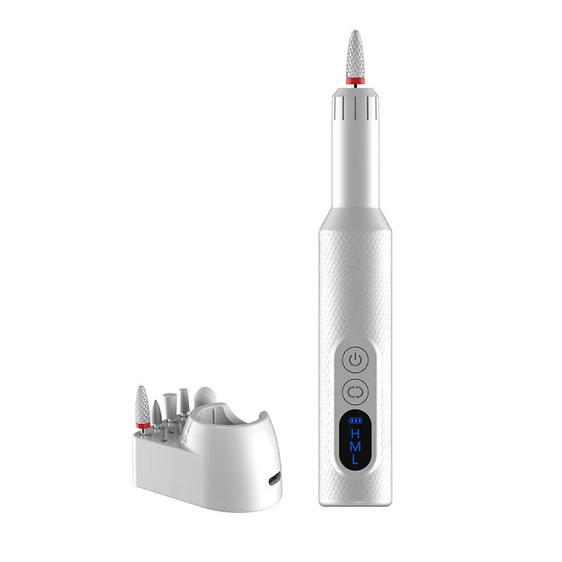 6 в 1 Фрезер для ногтей, сверлильный Usb перезаряжаемые 18000 об/мин светодиодный дисплей электрический портативный Фрезер Nail Полирующий Фрезер для ногтей, сверлильный