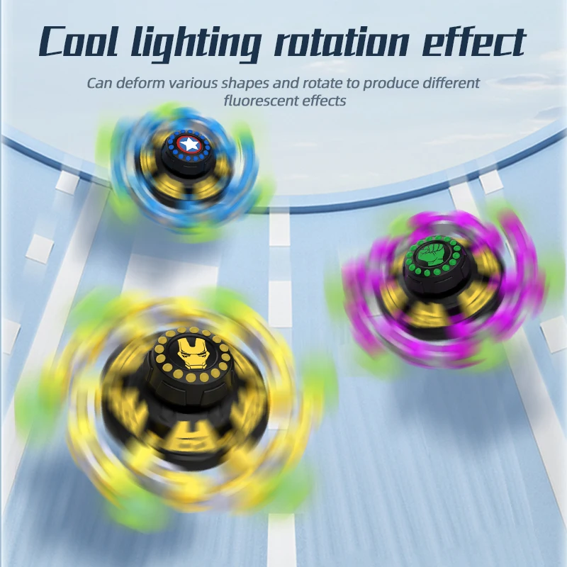 SL Fidget Spinners Fingertip Toy Chain Robot Toy DIY Deformation Chain Fingertip Spinning Top Toy For ADHD Autism Children Adult