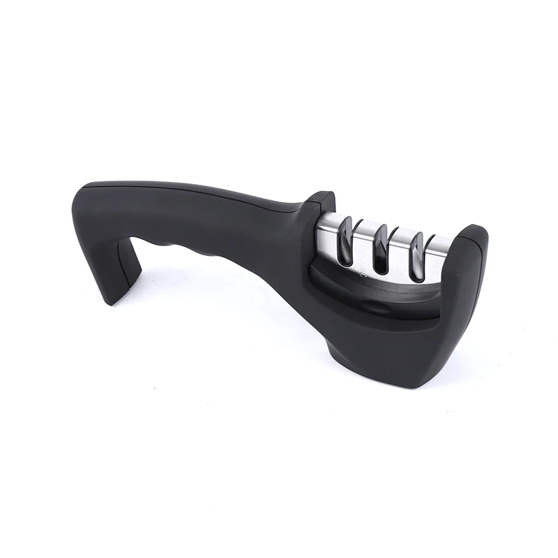  Professional 4 in 1 Kitchen Knife Accessories 3 Stage Sharpener with Ergonomic