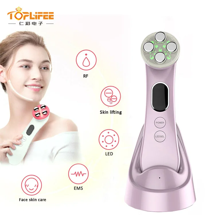 Portable EMS facial massager 5 in 1 high frequency facial machine beauty care device