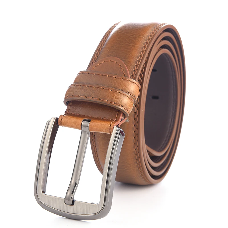 Wholesale Branded new Style Men Business Genuine Leather Belt with Stylish Buckle Belts