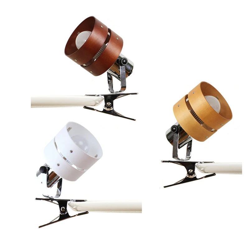 Solid wood Japanese desk  LED bedside bedroom book shelf lamp learning lamp work lamp E14