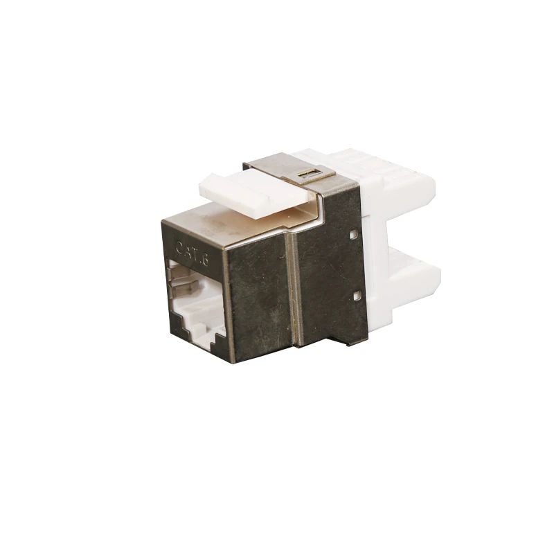 Металлический Экранированный FTP-модуль RJ45 CAT6 CAT6A CAT7 RJ45 180 градусов сетевой STP-модуль CAT6 Keystone Jack