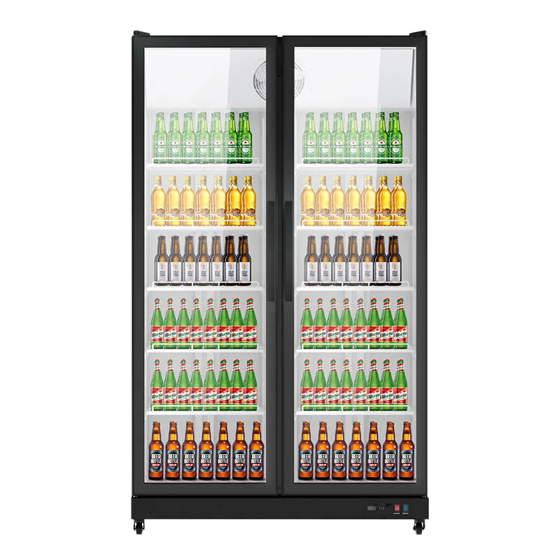 Supermarket ODM/OEM Commercial Beer Beverage Freezer Display  Glass Door Vertical Air Cooler Free Standing Fridge Hotel