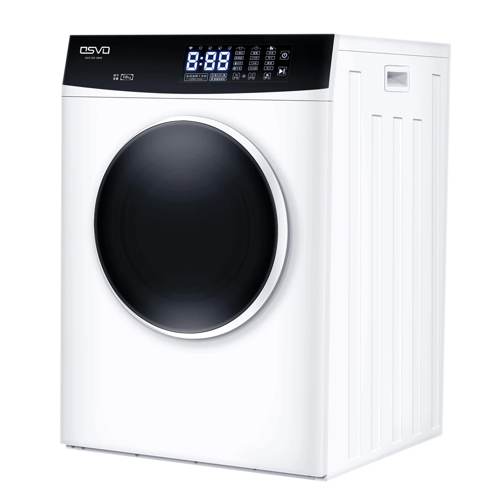10kg Electric Tumble Dryer Laundry Top Load Silver Tumble Dryer Laundry Dryer for Clothes