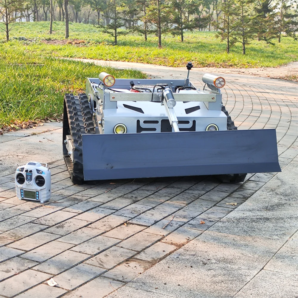 CE Self propelled smart remote control snowplow electric lawn mower with the snow blade