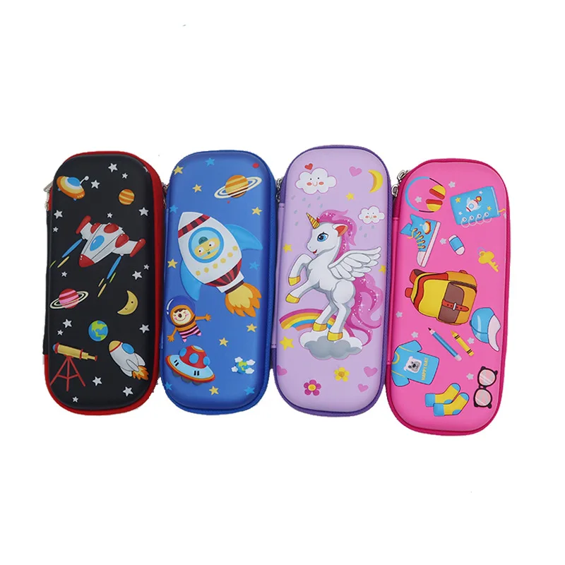 Big capacity custom printing pencil case eva pencil box student kids pencil pouch