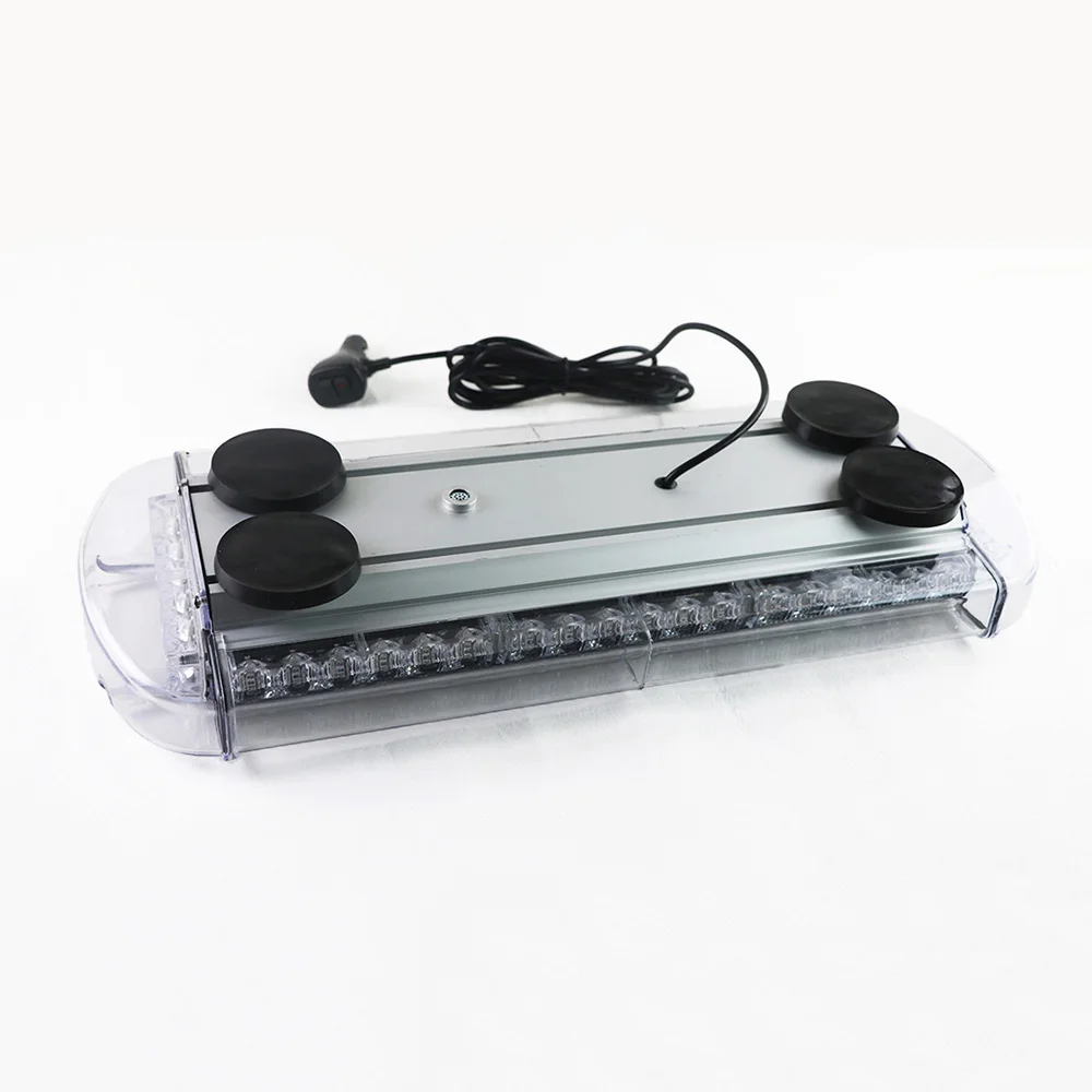 New Amber 360 Degree Visibility Roadway Safety Magnet Car Rooftop Flasher 40 LED Warning Bar Light Strobe 21' 54CM 12V - 24V