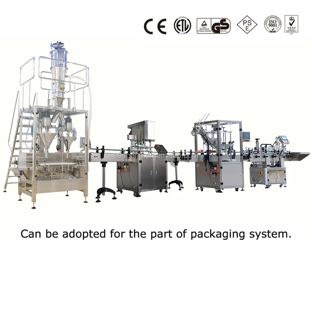 High accuracy double nozzles automatic weighing filling capping machines goat milk powder packing machine