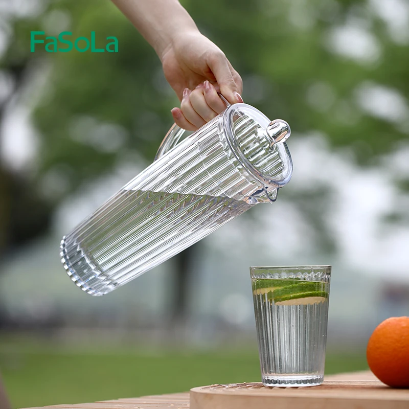 FaSoLa 1.25 Liter 42oz Refrigerator Water Pitcher with Lid Large Iced Tea Pitcher for Fridge Cold Water Jug household juice Jug
