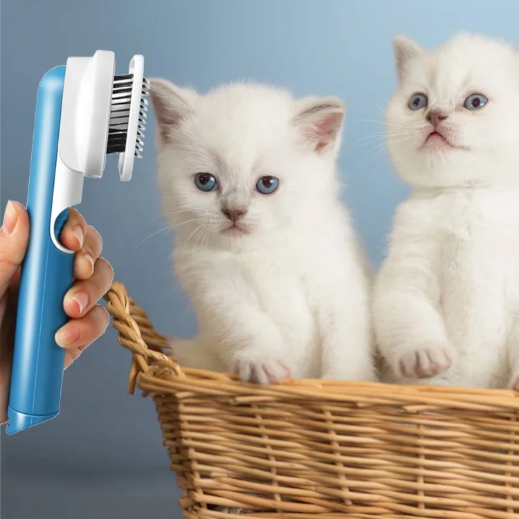 Korea Pumpkin Pet Cat Dog Needle Button Clean Hair Comb Body Massage Hair Removal Pet Brush