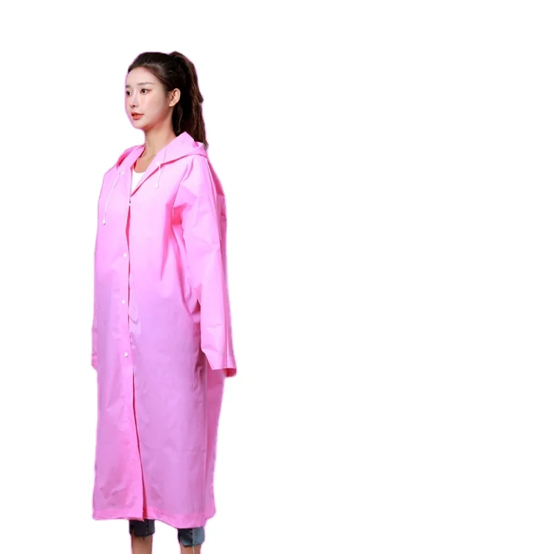 Hot Style Non-disposable raincoat portable thickened eva outdoor travel rainproof long fashionable raincoat for adults