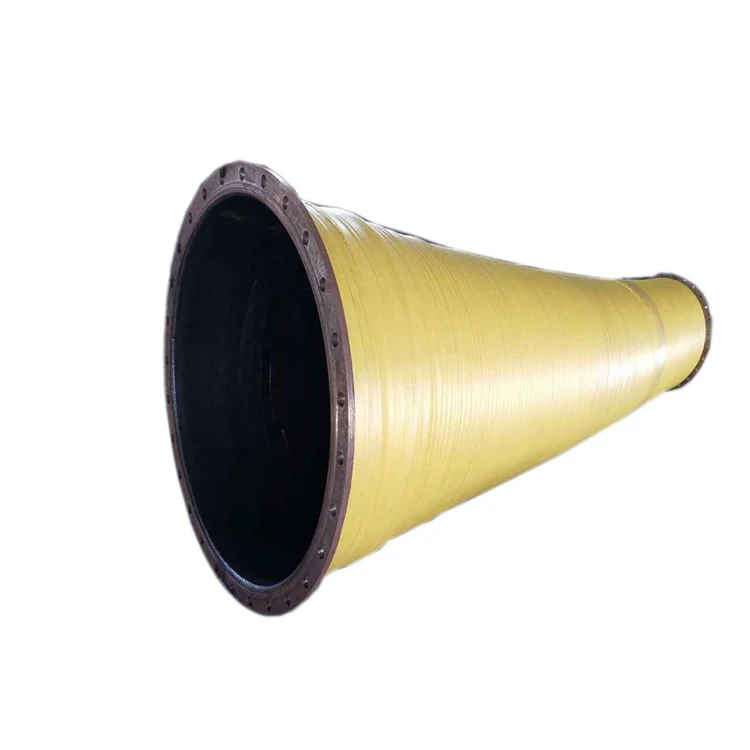Wear Resistance Flexible Large Diameter Water Suction And Discharge Rubber Hose With Flange