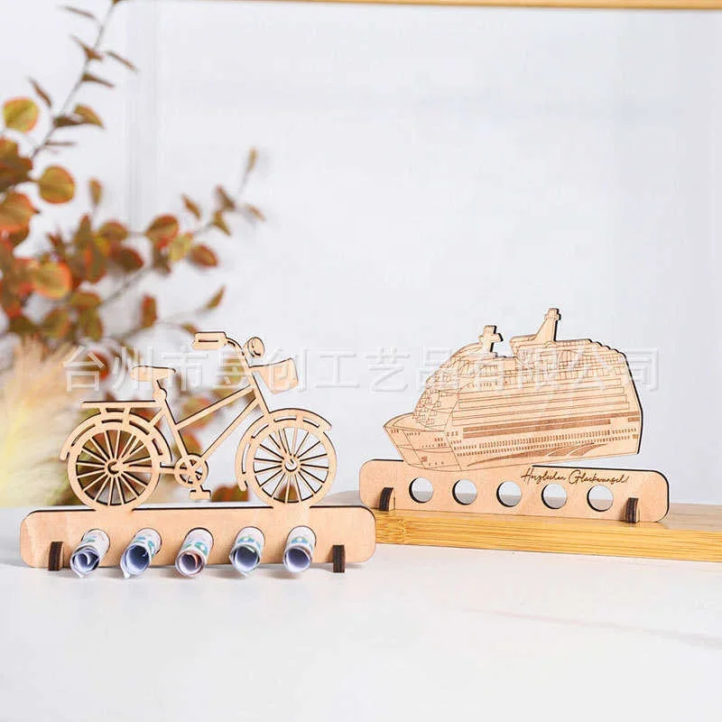 Bicycle Wooden Craft Desktop Decoration Craft Ornaments Wooden Birthday Gift Handmade Materials Painting Set