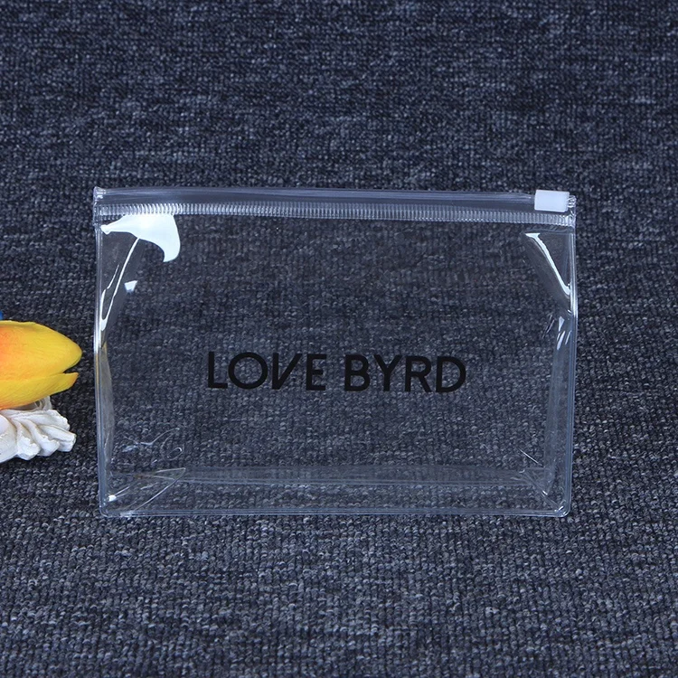 
Wholesale vinyl cosmetic transparent heal-seal pvc makeup pouch with ziplock small clear pouch bag 
