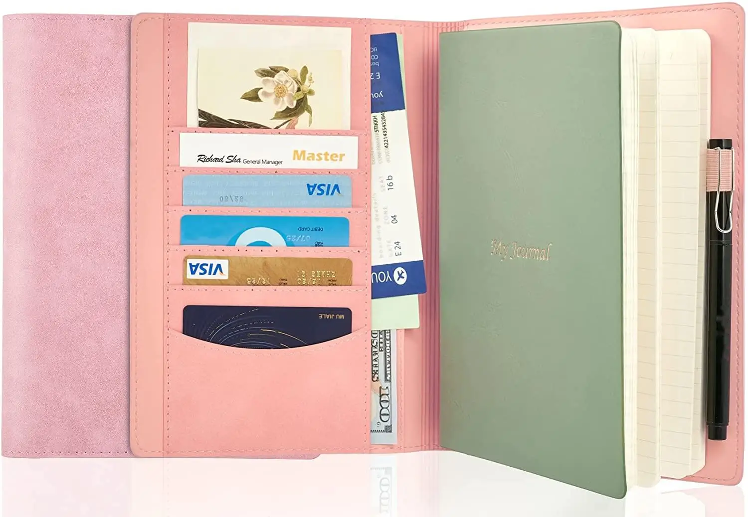 Wholesale leather travel journal notebook with custom logo