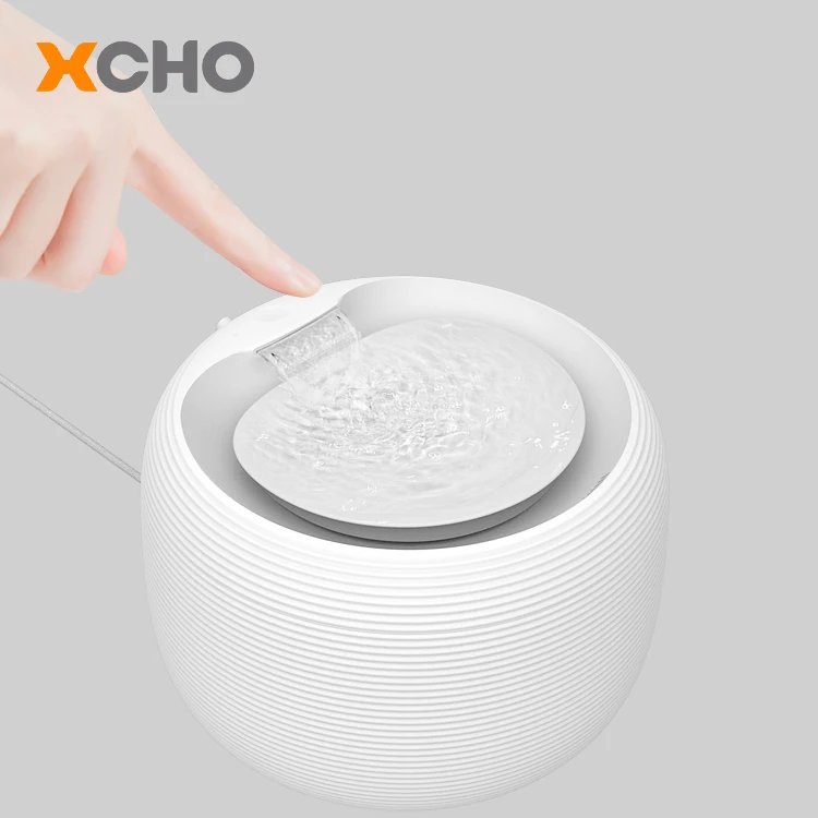 2022 New Design Automatic cat dog Water Fountain pet Intelligent 25db super quiet Pump for Water Shortage alert with 3 Filter