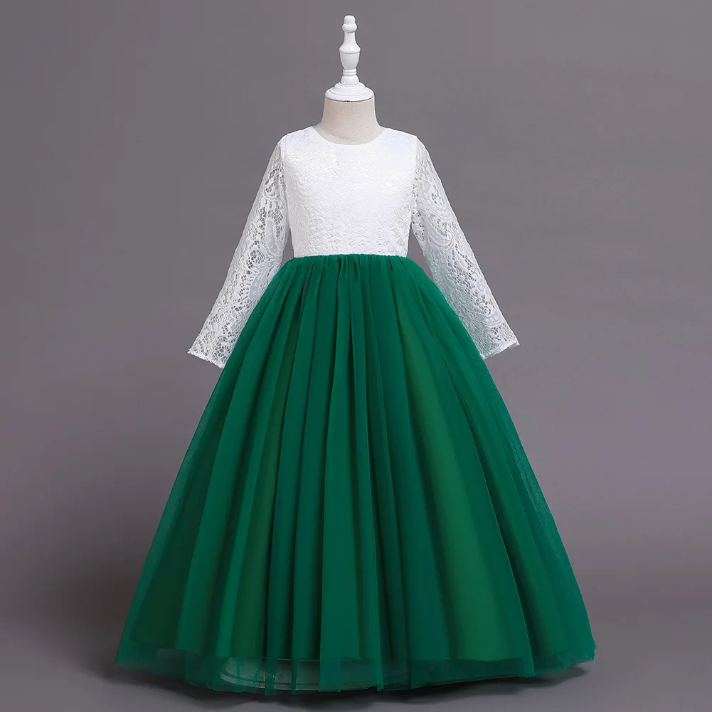 Tiktok Wholesale Lace Birthday Wedding Princess Party Little Kids Dresses For Girls