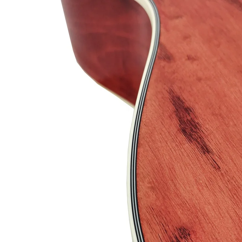 Aiersi brand factory wholesale cheap price custom logo 40 41 Inch Cutaway Red Colour Ash Acoustic Guitar faster shipping