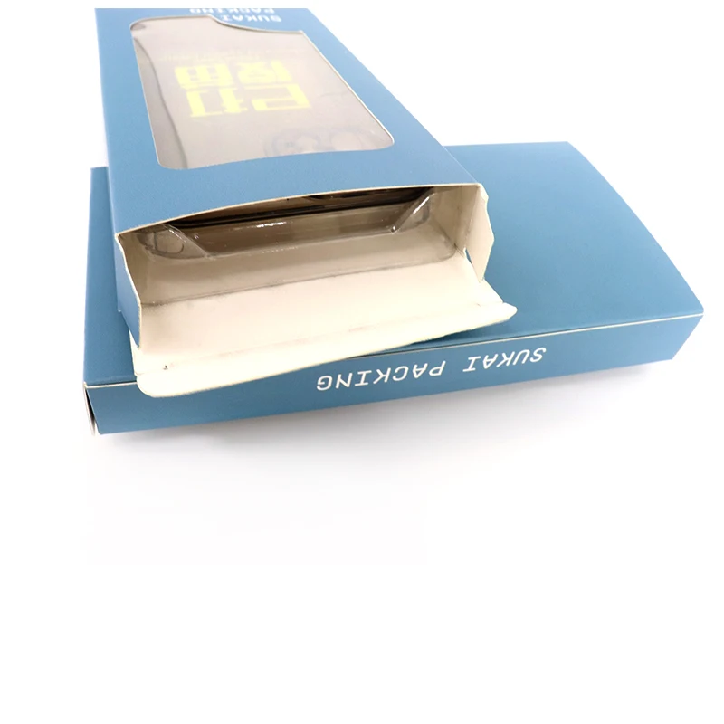 Eco Friendly Card Box Mobile Case Out Package Paper Boxes Retail Luxury Universal Cellphone Case Packaging Box With Clear Window