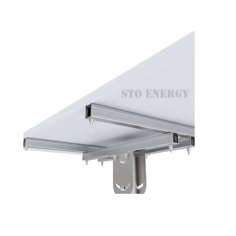 Customized double solar panel pole mount PV solar rack energy solar pole mount adjustable ground mount solar