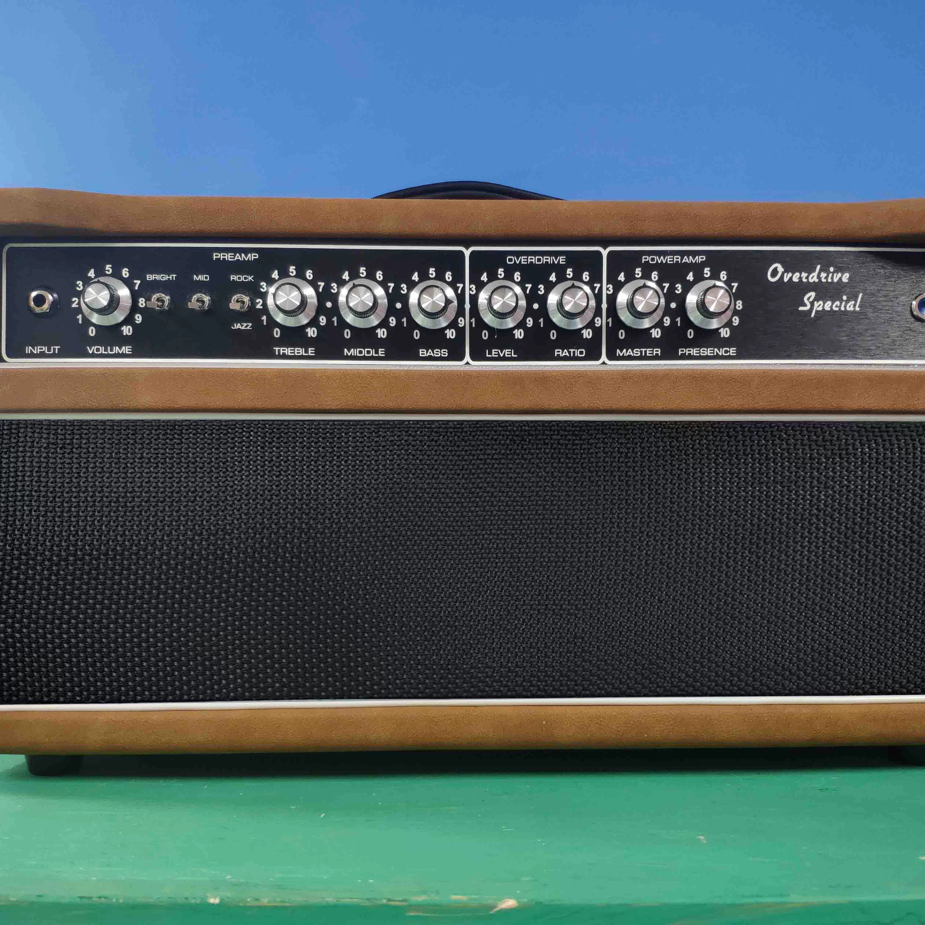 Custom Overdrive Special  Guitar Amplifier 50W with JJ Tubes Brown Tolex and Loop Handbuilt Guitar Amp Head