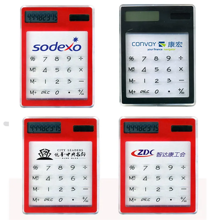 Jutien Promotion Gift For Students Portable Mini Pocket Size Keychain Electronic Transparent Calculator