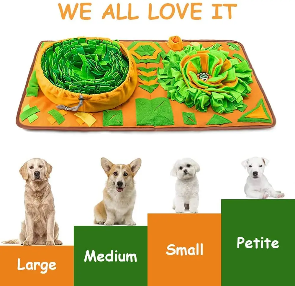 Portable Pet Snuffle Feeding Mat Interactive Feed Puzzle Game Toy For Dog Nose Work Slow Feeding Snuffle Mat For Dogs