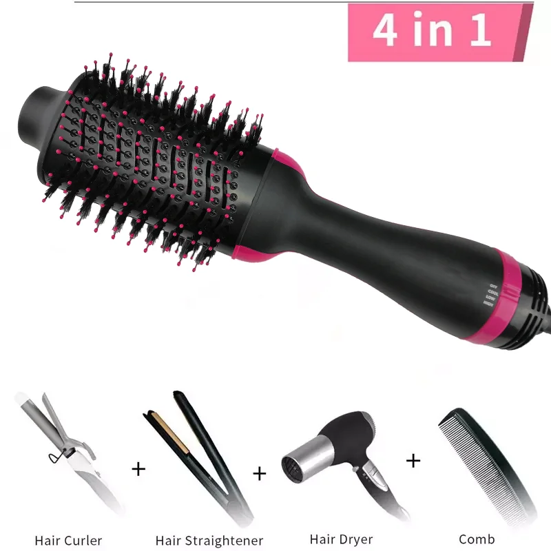 Royal electric high quality hot air brush one-step rose dryer hair hot air brush