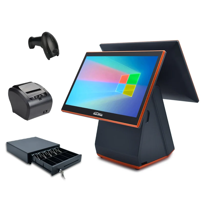 Цена завода емкостный сенсорный экран Windows Pos все в одном кассовый аппарат