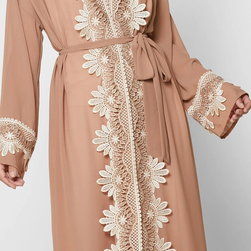 OEM custom design high quality ladies open abaya dubai pink fashion turkish robe embroidery abaya women muslim dress