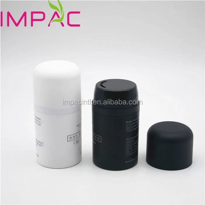 Matte black custom hair styling powder empty bottle container 50ml 100ml