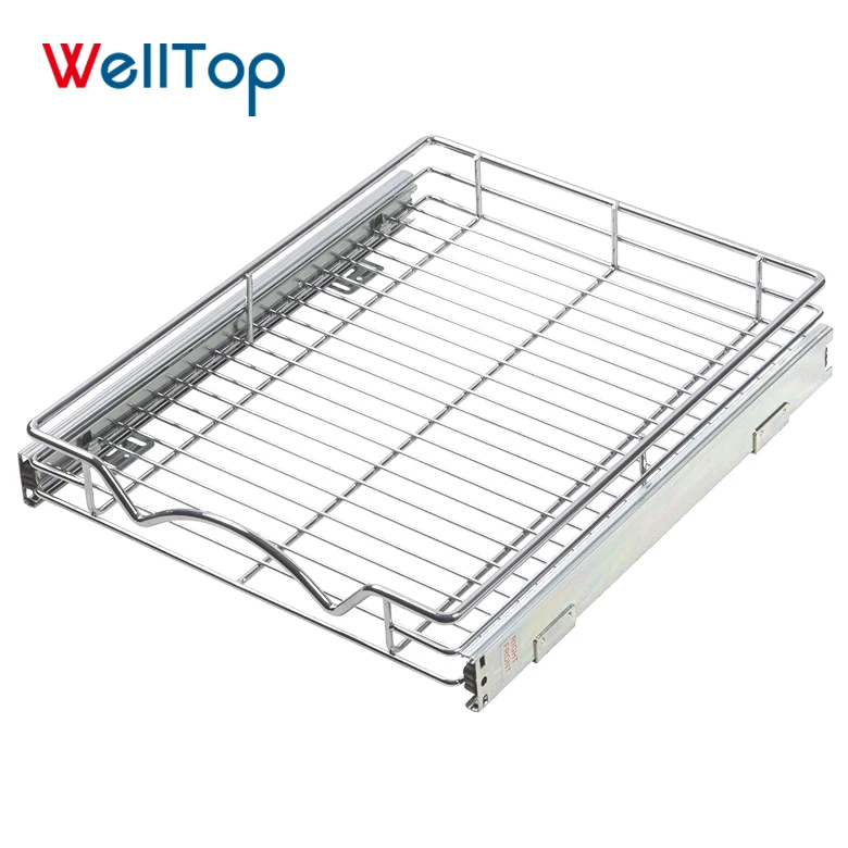 Kitchen Cabinet Organiser Pull Out Wire Basket Base Unit Storage In Various Sizes VT-09.440
