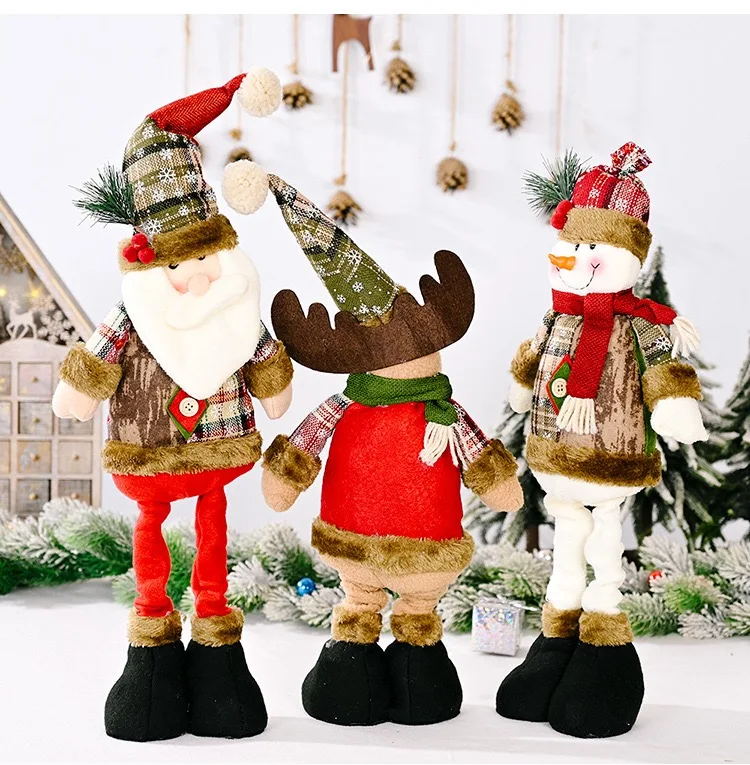 Santa Claus Christmas Doll ornaments Christmas Kids Naviidad Gift Toy Favor Christmas Pendant Decor For Home