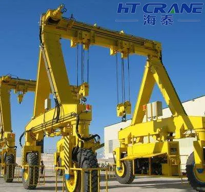 automatic/Remote  45ton rtg crane electric rubber tyred gantry crane straddle carrier