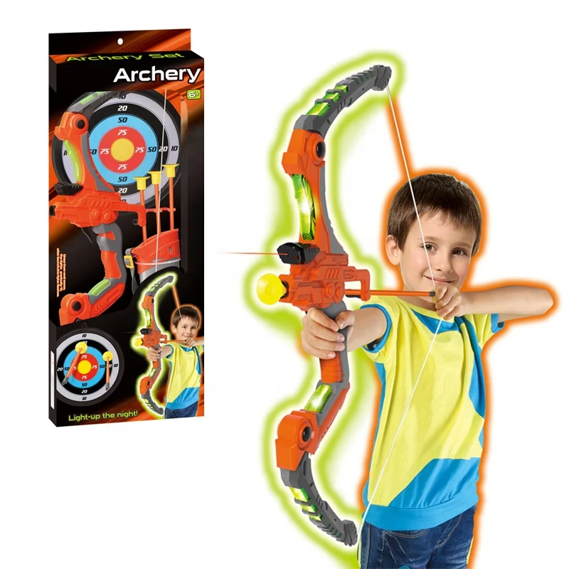 Hot selling kids play fun sport game target shooting game bow and arrow archery set