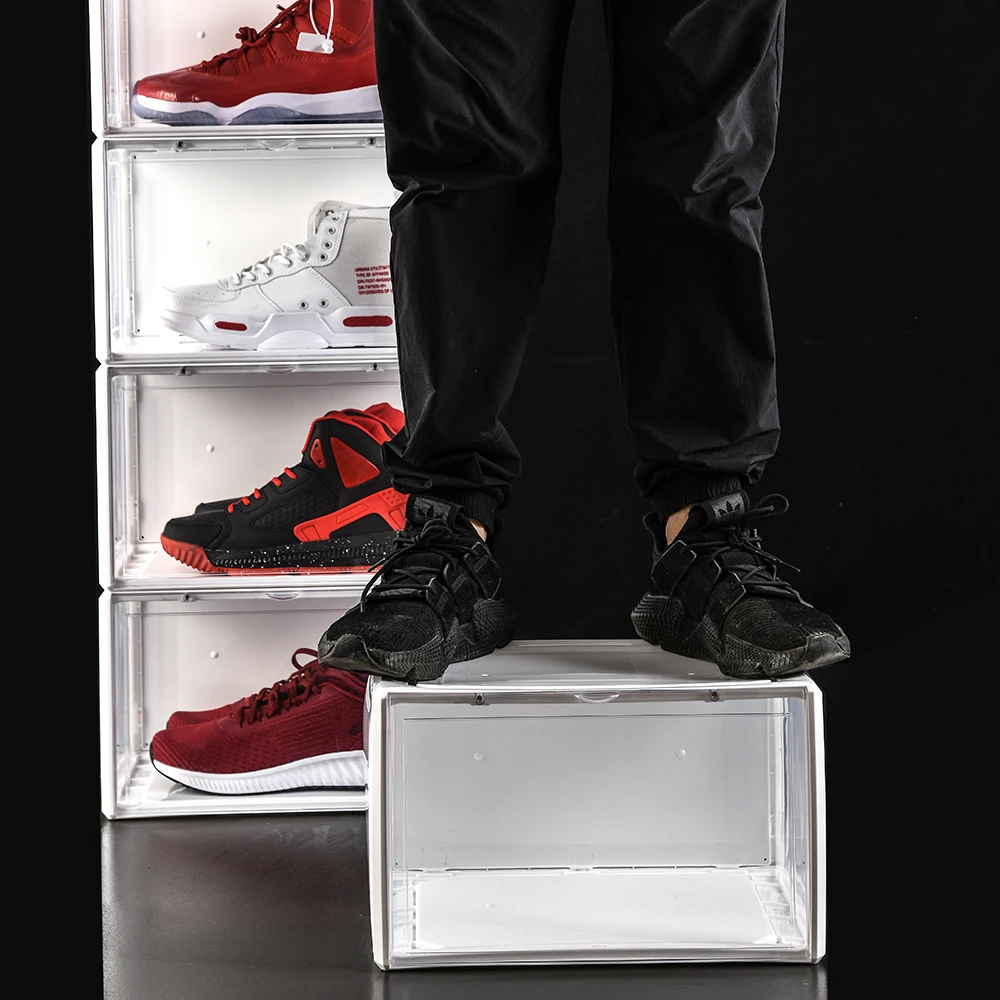 
Cheap wholesale plastic shoe storage box stackable 