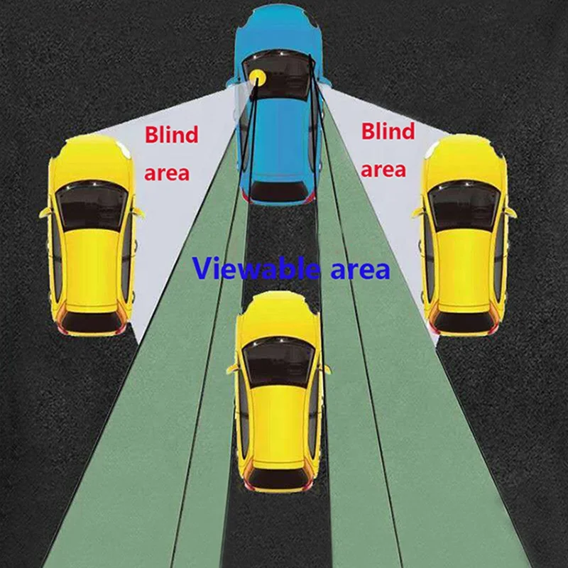Side rearview mirror blue glass lens with blind spot system For LEXUS RX300 RX330 RX350 RX400H 2003-2008 HILUX VIGO anti glare