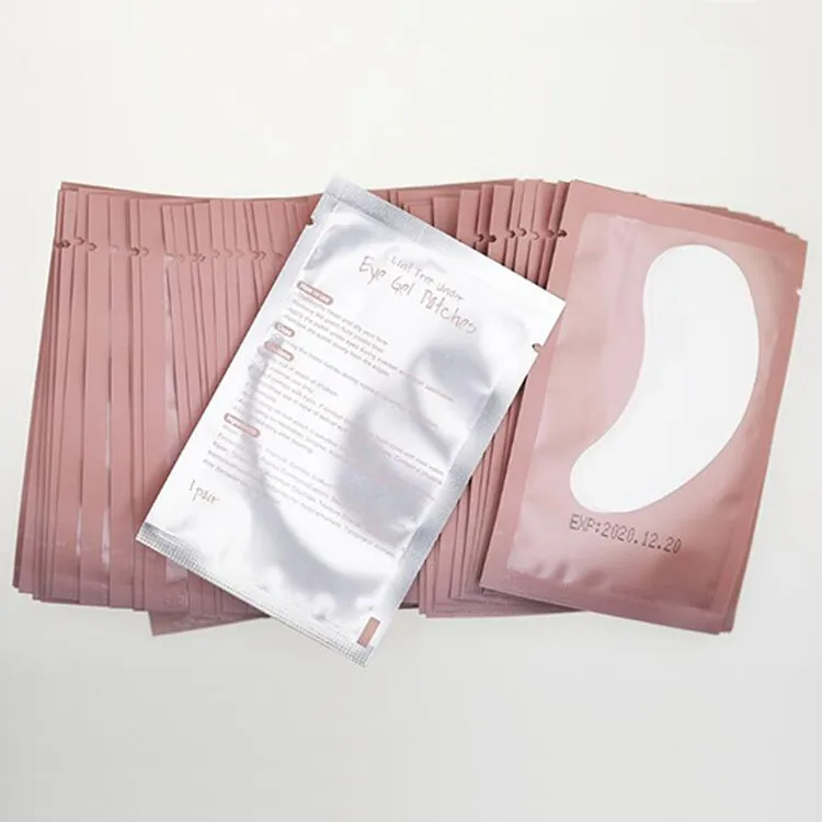 Custom Box parches de hidrogel Gel Pads Under Eye Patches Uv Eye Pads Hydrogel For Lash Extension Eyepatch Lash Pads Eyepads