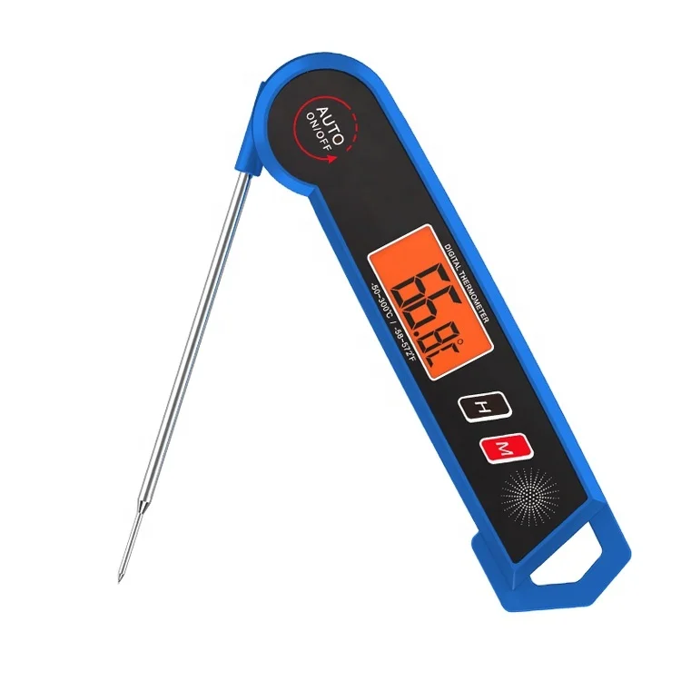 Grilling Stainless Steel Foldable Waterproof Digital BBQ Thermometer
