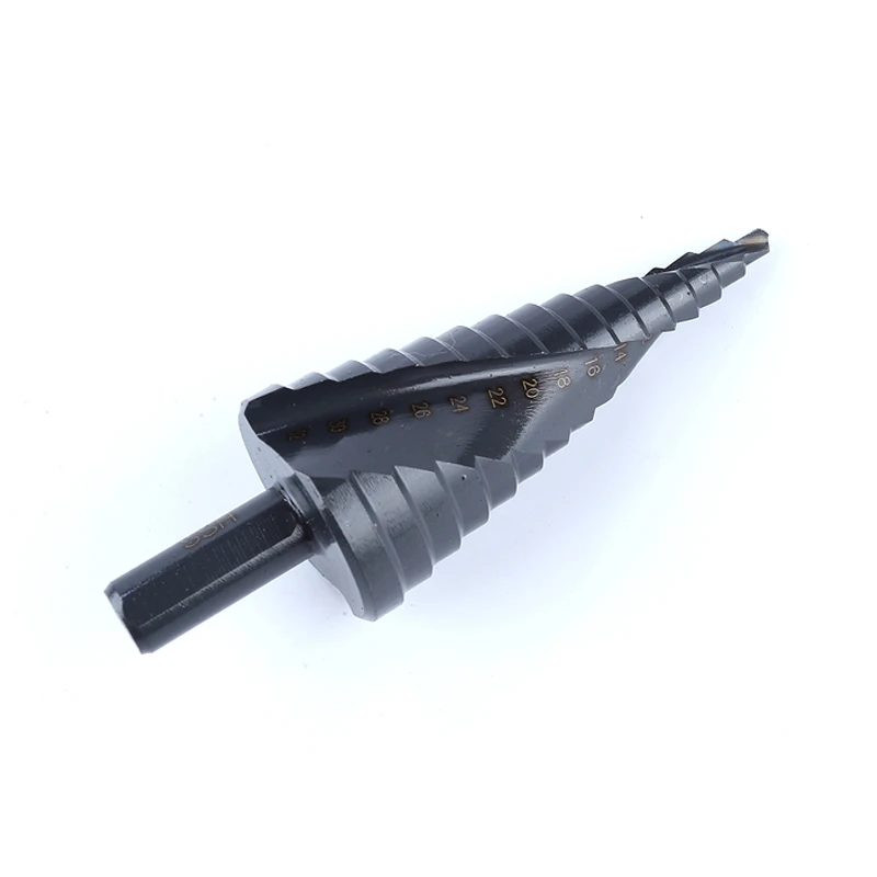 Factory High Quality Black Oxide HSS Spiral Flute Step Drill Bit for Metal Tube Sheet Drilling