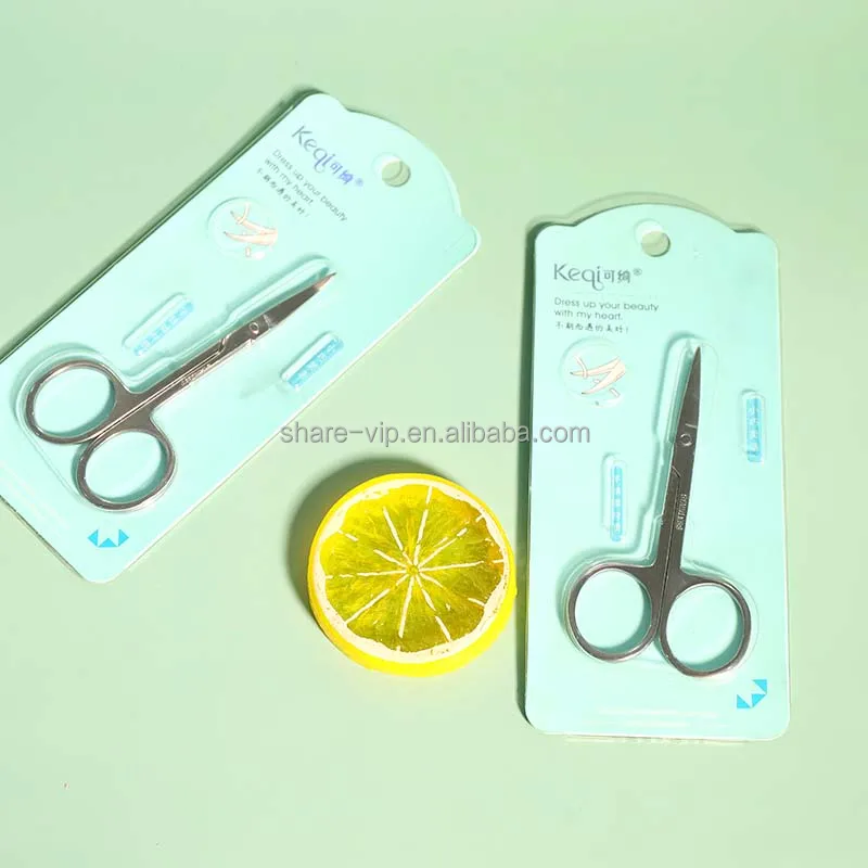 Hot selling new design silver stainless steel makeup tools eyebrow scissor for women