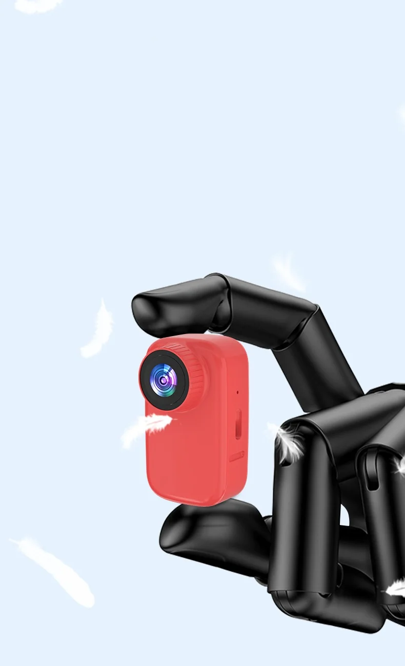 Compact vlog HD Camera Magnetic Collar Pet Logger Supports Pre-recorded Touch screen 4K Thumb Camera