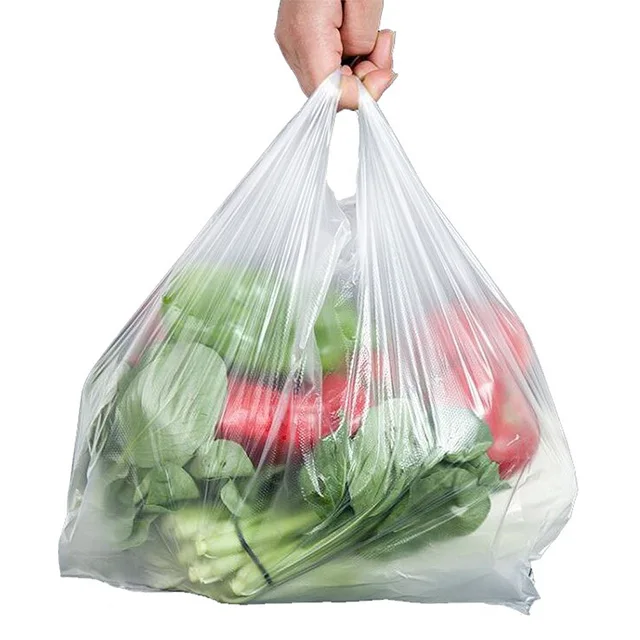 Shopping Bag Biodegradable and Compostable Corn Starch Biobased Plastic Food Disposable White and Yellow Manufactory Accept