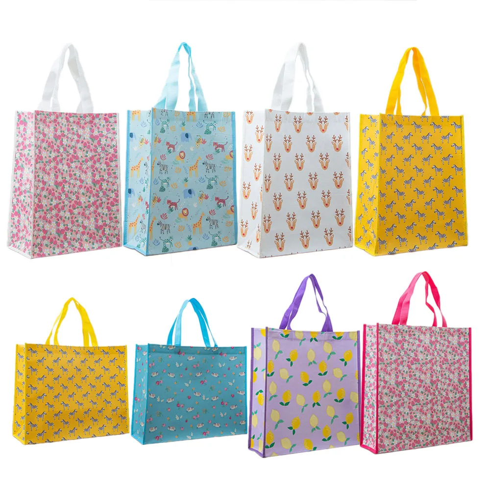 Heat Sealed Customised Printed Tnt Rpet Non Woven Fabric Cloth Multi Color Carry Ultrasonic Shopping Non-woven Bags