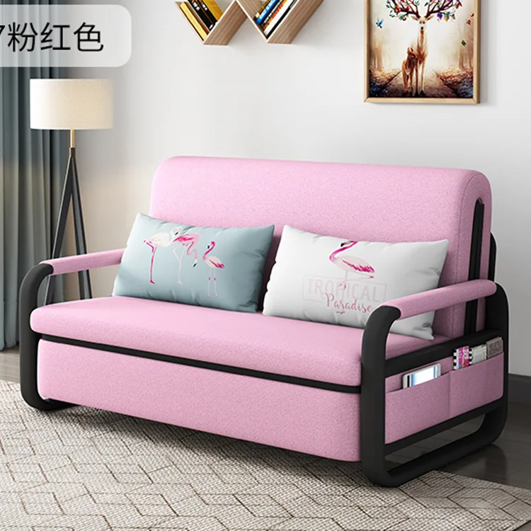 
New Fashion Different Colors Optional Home Living Room Fabric Convenient Foldable Sofa Beds For Adults 